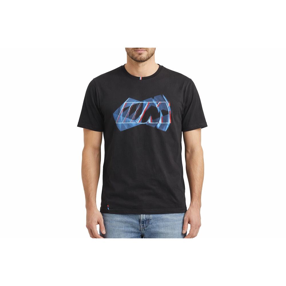 Genuine BMW M Motorsport T-Shirt Men XXL Black Cotton Graphic Logo Tee Portugal